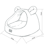 Kukaňa Golden Dog pre psa a mačku s vankúšom – 47 x 41 x 31 cm, krémová